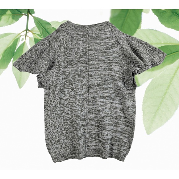 Philosophy Sz SP Whimsical Flutter Sleeve Mock Neck Knitted Sweater Women - Picture 2 of 4